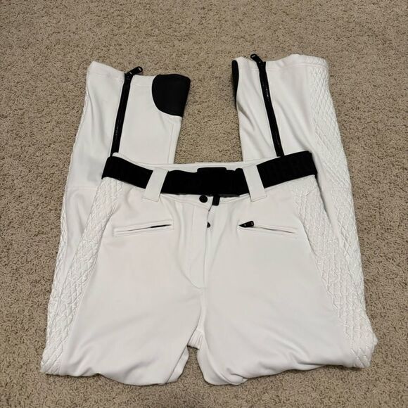 Goldbergh Pippa Brooke Ski Pants Waterproof White Black Worn Once US 12 - Picture 4 of 9